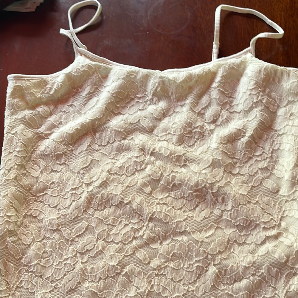 Ann Taylor Cream Lace Tank Top